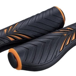 Bike Attitude Ergonomisk Kraton Cykelhåndtag Med Gel, Sort/orange - 130 Mm