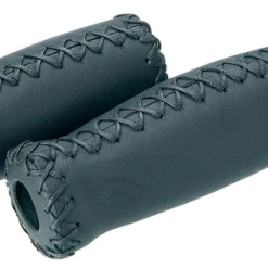 Bike Attitude Læder Cykelhåndtag Sort, 127/90 Mm