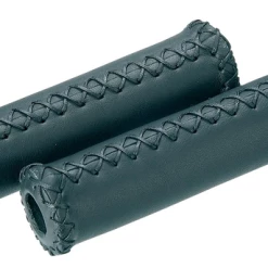 Bike Attitude Læder Cykelhåndtag Sort, 127/90 Mm