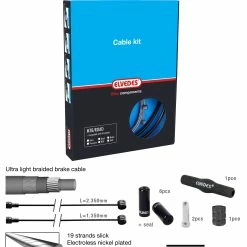 Elvedes Bremsekabelkit Pro-line Race+MTB / ATB, Sort