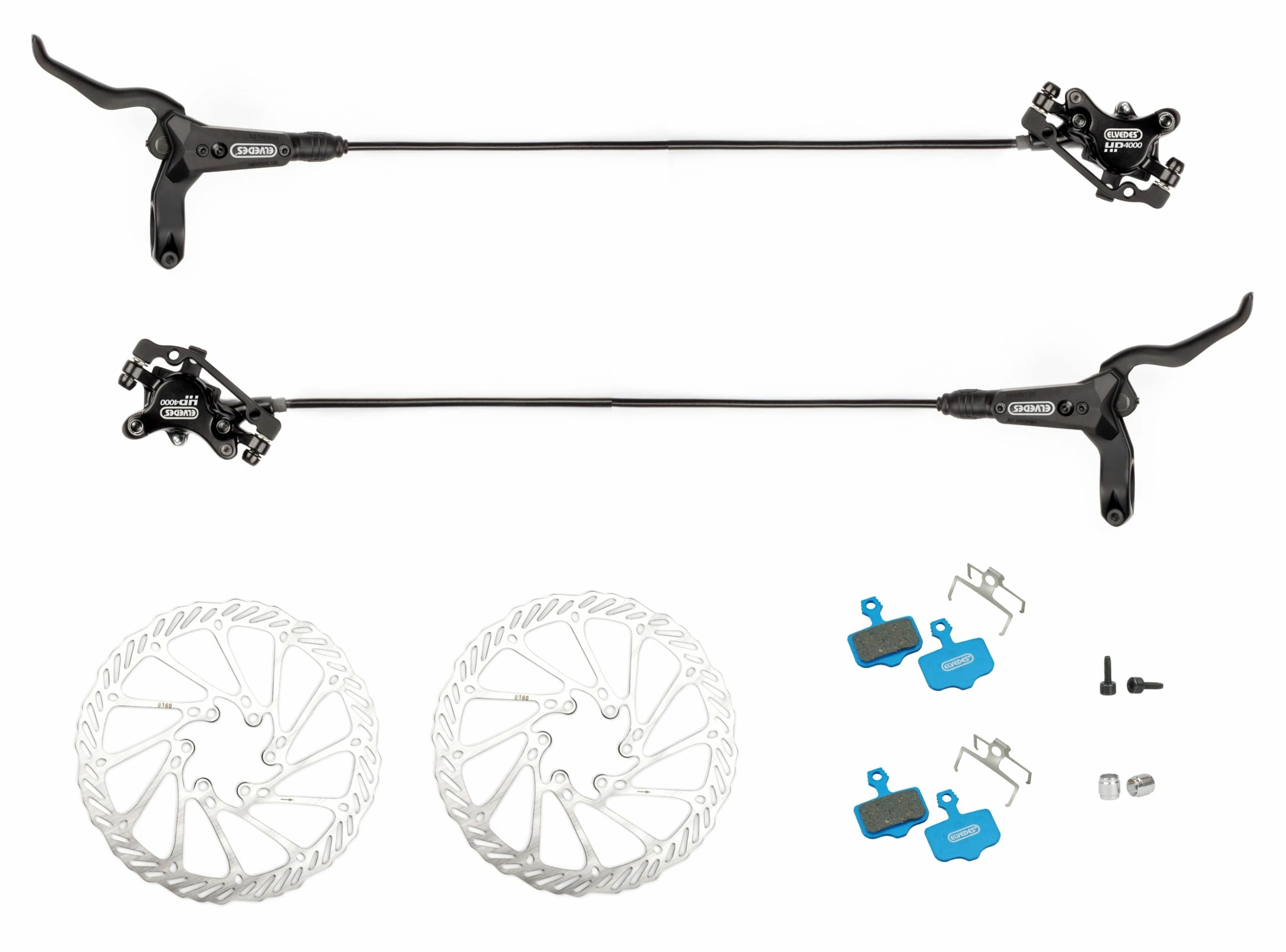 Elvedes Bremsesæt Hydraulic HP4000 Dual For + Bag