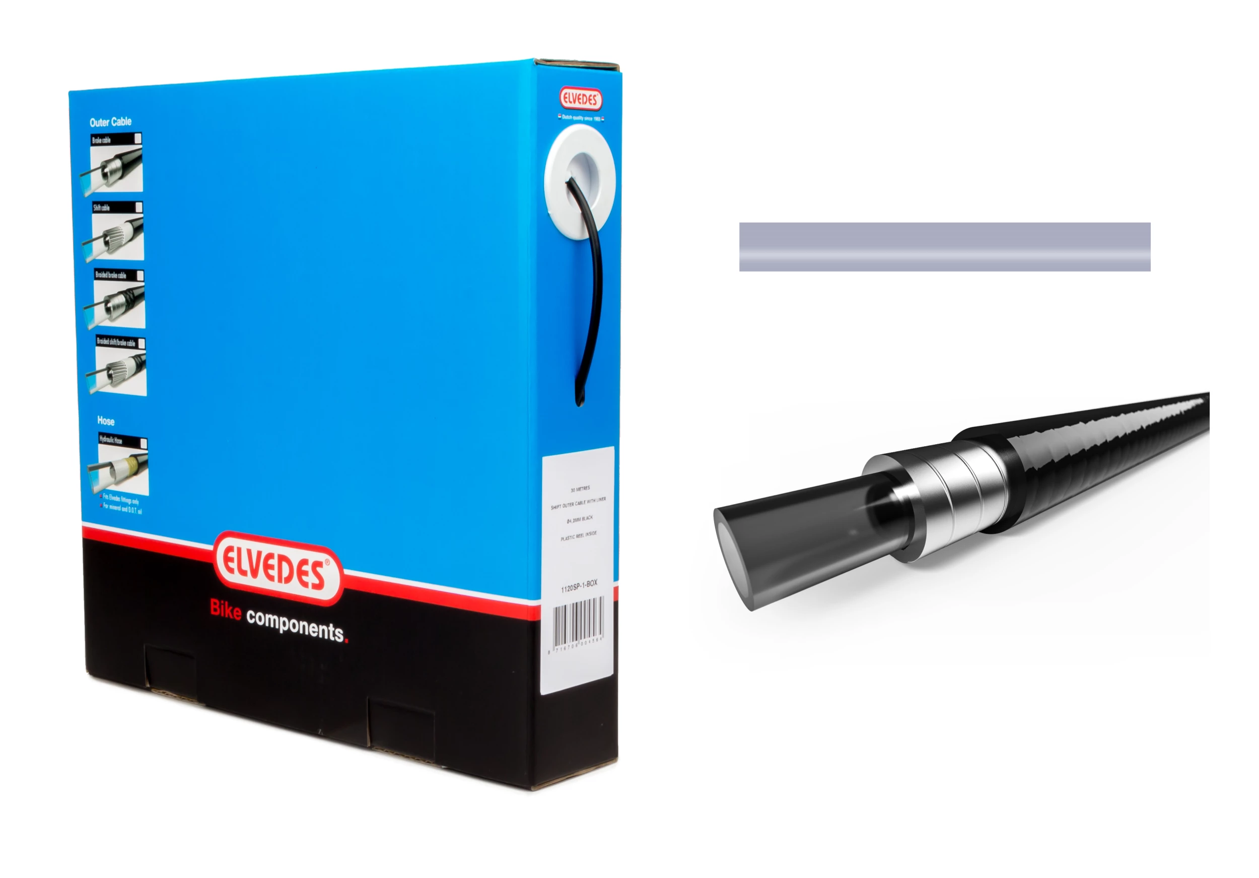 Elvedes Bremsestrømpe Boks Ø5,0mm 30m Sølv