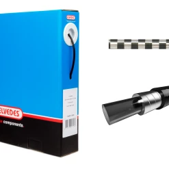 Elvedes Bremsestrømpe Ø5,0mm 10m Sort/Chrome Inkl. Liner