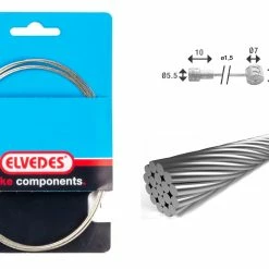 Elvedes Bremsewire 1×19 ø1,5/2350mm ø5,5×10 & ø7×6mm