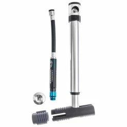 CrankBrothers Minipumpe Klic HP Inkl. Måler Og CO2 Adapter I Sølv