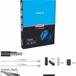Elvedes Gearkabelkit Race+MTB / ATB, Sort