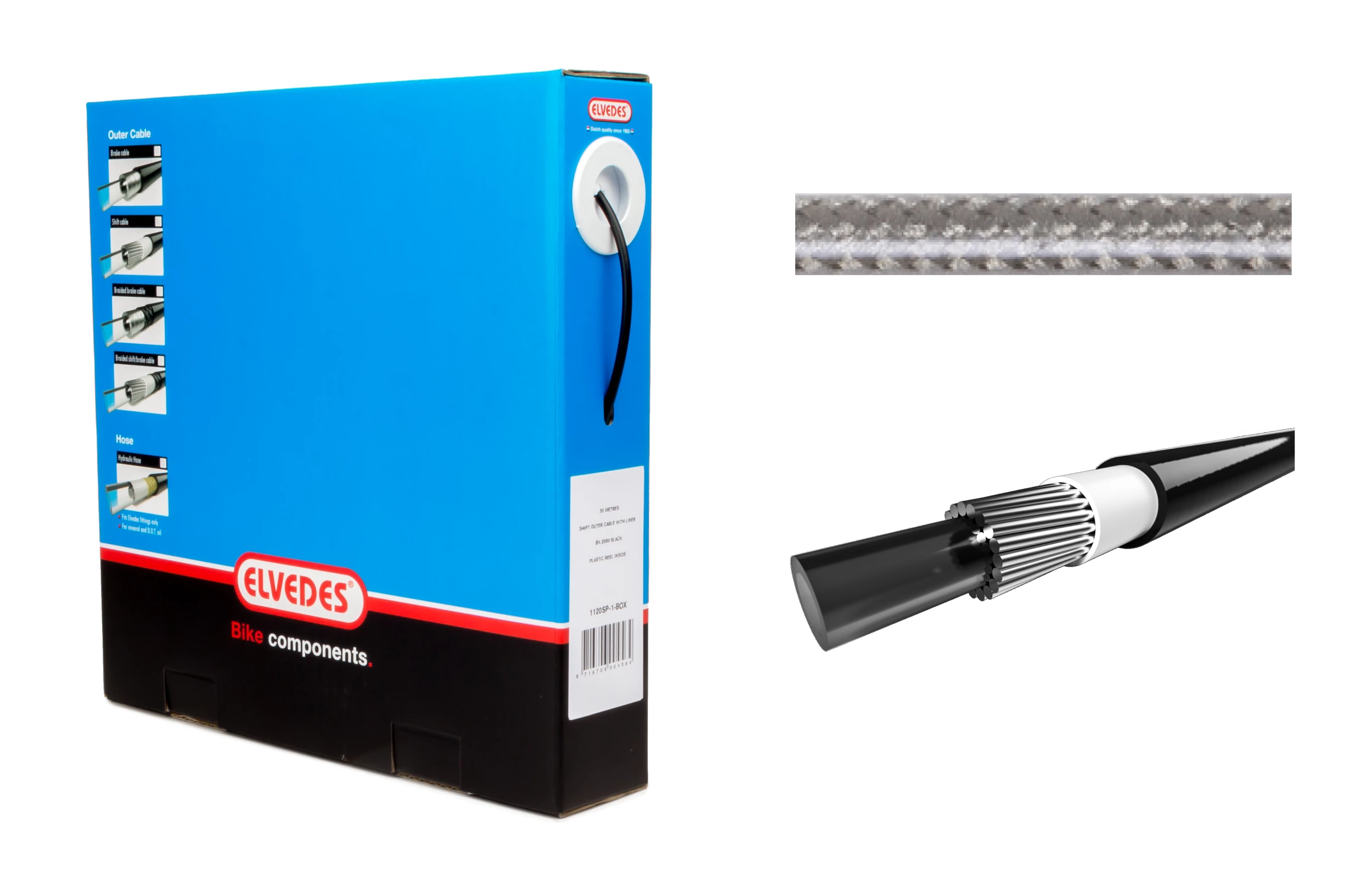 Elvedes Gearstrømpe Ø5mm 10m Titanium Sølv Inkl. Liner